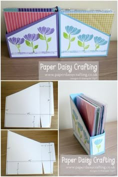 paper daisy crafting box with instructions to make it