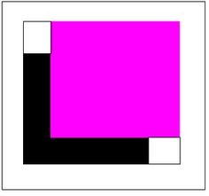 an image of a pink and black square