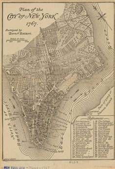 an old map of the city of new york