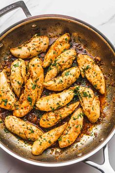 Garlic Butter Chicken Tenders Minimal Meals, Garlic Butter Chicken Tenders, Little Sunny Kitchen, Chicken Breast Tenderloins, Chicken Strip Recipes, Chicken Tenders Recipe, Grilled Chicken Tenders, Sunny Kitchen, Chicken Tenderloin