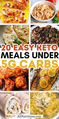 20 easy keto meals under 5g carbs