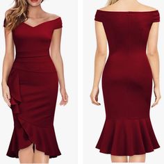 Off-Shoulder Ruffle Cocktail Semi-Formal Evening Dress Fits Curvy, Has Some Stretch S=4-6, M=8-10, L=12-14, Xl=16 Ships 3-7 Days New To Poshmark? Sign Up With Code Styleyourself To Get $10 Off Your First Purchase. Shop My Closet For: Bohemian, Boho, Spring, Summer, Fall, Winter, Vacation, Cruise, Holiday, Photo-Shoot, Birthday, Occasion, Wedding, Fun, Casual, Party, Gift, Shopping, Girly, Trendy, Modest, Date Night, Chic, Classy, Classic, Elegant, Statement, Dressy, Fancy, Preppy, Feminine, Soft Formal Off Shoulder Midi Dress With Ruffles, Knee-length Ruffled Off-shoulder Dress For Evening, Red Sleeveless Off Shoulder Dress, Red Sleeveless Off-shoulder Dress, Red Off Shoulder Dress For Summer Formal, Elegant Red Off Shoulder Dress For Summer, Red Ruffled Midi Dress For Formal Occasions, Red Off Shoulder Dress For Formal Events, Red Off Shoulder Dress For Formal Occasions