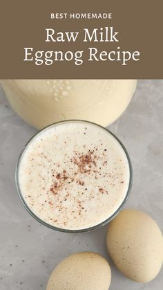 Learn how to make creamy, spiced raw milk eggnog with fresh eggs and raw dairy. This simple homemade recipe is a must-have for the holiday season! Christmas Beverages, Raw Dairy, Homemade Recipe, Healthy Drinks Recipes, Delicious Drinks, Christmas On A Budget, Winter Recipes