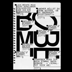 a black and white poster with the words b & g muff written in it