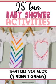 Want to throw a baby shower that doesn't include party games? Try these easy activities featuring creative and fun ideas the baby shower guests, and mom-to-be, will love. Fun Baby Shower Games Co Ed, Baby Shower Cheap Games, Diy Baby Shower Activities, Kids Activities At Baby Showers, Mom To Be Party Ideas, Any Shower Games, Baby Shower Games Hilarious, Kids Baby Shower Activities, Games For A Baby Shower