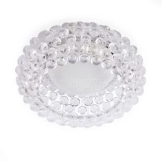 clear glass beaded bracelets on white background