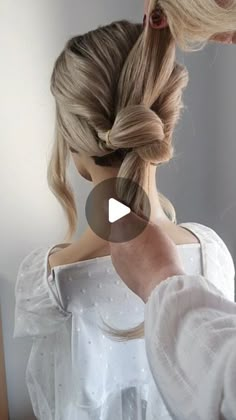 Updos For Bridal Party, Easy Bun Wedding Hair, Bridal Bun Thick Hair, How To Do A Fancy Low Bun, Classic Bun Tutorial, Easy Up Dos To Do On Yourself, Low Loose Side Bun, Formal Hair Low Bun, Quick Cute Updos For Long Hair