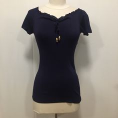 New With Tags 56486-513 Summer Fitted Gucci Tops, Spring Blue Gucci Tops, Blue Gucci Tops For Spring, Gucci Fitted Tops For Spring, Fitted Gucci Tops For Spring, Spring Chic Gucci Top, Chic Gucci Tops For Spring, Elegant Fitted Gucci Tops, Gucci Fitted Blouse For Spring