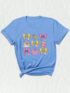 Introducing our adorable  Cute Teacher Shirt , specially designed to celebrate the love, passion, and dedication of teachers like you! Whether you're an art teacher, a future teacher, a kindergarten, pre-k, or preschool teacher, or a new addition to the teacher crew, this shirt is perfect for you! Made with the utmost care and attention to detail, our Teacher Shirt showcases a delightful design that encapsulates the joy and enthusiasm of teaching. ‍ Featuring a vibrant color palette and a cute g Preschool Shirts, Cute Teacher Gifts, Shirt Coquette, School Spirit Shirts, Future Teacher, Teaching Shirts, Kindergarten Shirts, Casual Fridays, Back To School Gift