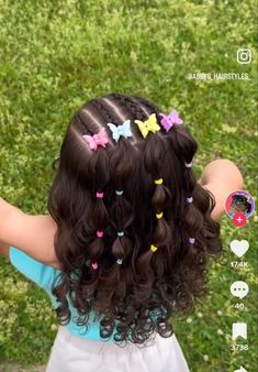 Easter Hair Styles For Kids, Little Kid Curly Hairstyles Girl, Toddler Hairstyles With Bow, Cute Easter Hairstyles For Kids, Curly Hairstyle For Kids, Girls Hair Dos Kids, Mexican Hairstyles For Kids, Hairstyles For Kids With Curly Hair, Curly Hairstyles For Girls Kids