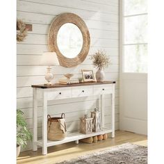 Front Entry Table Decor, Entryway Table White, Front Entry Tables, White Entryway Table, Hallway Table Decor, Farmhouse Entry Table, Narrow Entryway Table, Sofa Table With Storage, Console Table Sofa