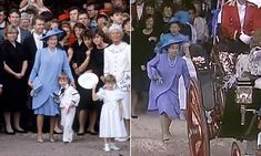 the queen and prince are posing for pictures with their families