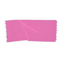 a pink cloth with scalloped edges on a white background