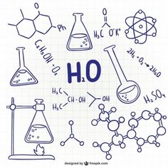 the word ho surrounded by science symbols