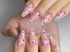 Nagellack Trends, Nail Jewels, Her Nails, Gem Nails, Nail Art Rhinestones, Pink Nail, Crystal Nails