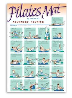 the pilates mat advanced routine poster