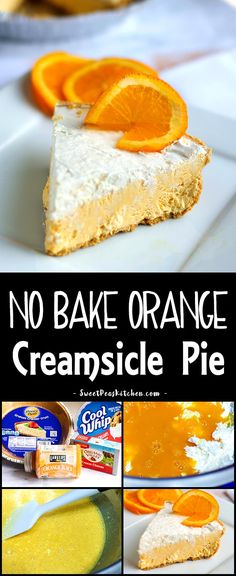 no bake orange creamsice pie is an easy and delicious dessert