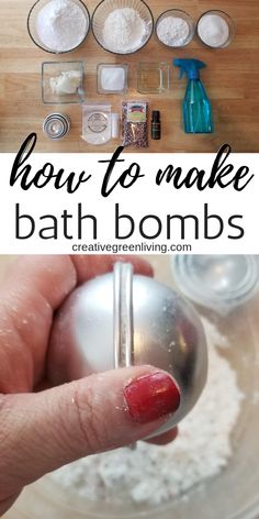 Learn how to make bath bombs at home! Pick your favorite DIY bath bomb recipe from the list to learn how to make your own homemade bath bombs. Includes a list of all the bath bomb ingredients and step-by-step instructions for how to make bath bombs easily. #creativegreenliving #bathbombs #homemadebathbombs #DIYbathbombs #DIYbath #greenbeauty #DIYbeauty #tween #teencraft #craftsforteens #DIYgifts Baby Bath Organization, Bath Boms, Bath Bomb Ingredients, Săpunuri Handmade, Bath Organization, Bath Bomb Recipes, Homemade Soap Recipes, Homemade Bath Products, Diy Body