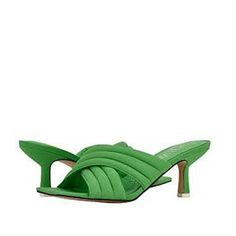 The CALVIN KLEIN Fire Heeled Women's Sandals are the perfect choice for any occasion. Made with a combination of leather and synthetic material, these sandals feature an open toe style, medium width and heeled design. The bright green color makes them stand out in any outfit. With their recommended locations and features, they offer comfort and style that you can rely on. Size: Women 5.  Gender: female.  Age Group: adult. Bright Green Color, Bright Green, Women's Sandals, Green Color, Green Colors, Gender Female, Open Toe, Clothing And Shoes, Womens Sandals