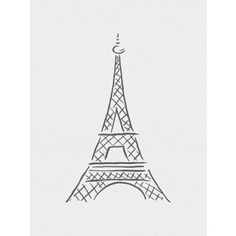 a drawing of the eiffel tower