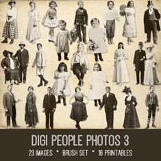 an old photo of people posing for pictures