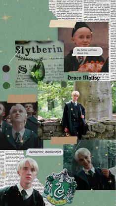 an image of harry potter collage with images and captions in the bottom right corner