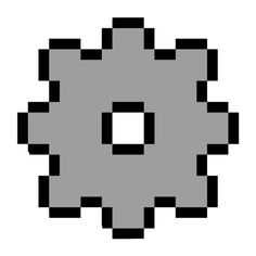 an image of a black and white pixellated object