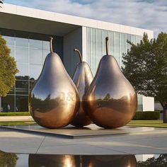 metal pear sculpture,pear sculpture,pear,metal sculpture,large metal sculpture,square sculpture Z Arts, Square Art, Commercial Real Estate, Abstract Styles, Outdoor Spaces, Pear, Real Estate, Sculpture, Stainless Steel