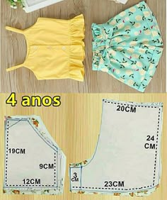 Clothes Patterns Sewing, Como Fazer Short, Toddler Dress Patterns, Projek Menjahit, Kids Clothes Patterns, Sewing Baby Clothes, Girls Dresses Sewing