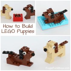 how to build lego puppies with instructions for building their own puppy dog from blocks