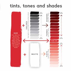 the different shades of red and grey are shown in this graphic diagram, which shows how they