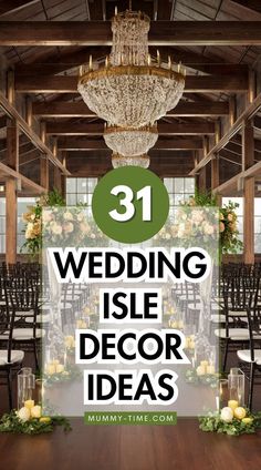 a wedding aisle decorated with flowers and greenery is featured in this postcard design