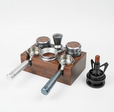 Barista Master Bundle Kit - Lastaforest Wdt Tool, Bottomless Portafilter, Coffee Experience, Coffee Routine, Organiser Box, Coffee Machine, Wooden Handles, Save Money, Espresso