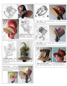 The Bohemian Belle: Lydia Fast Regency Bonnet Workshop Regency Woman, Regency Hats, Regency Bonnet, Historical Hats, Regency Gown, Bonnet Pattern, Victorian Hats, Hat Tutorial