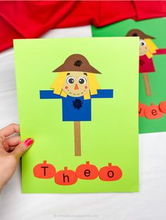 Scarecrow Name Craft For Kids [Free Template] Autumn Craft Kindergarten, Scarecrows Preschool Crafts, Scarecrow Crafts For Kindergarten, Fall Crafts For Pre K, Scarecrow Preschool Craft, Scarecrow Craft For Preschool, Scarecrow Craft For Toddlers, Scarecrow Activities For Kids, Scarecrow Template Free Printable