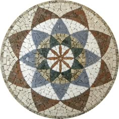 a circular mosaic design on a white background