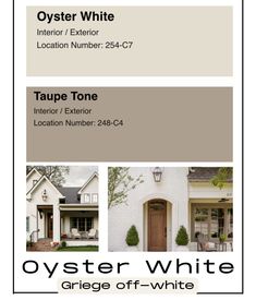 the exterior color scheme for oyster white