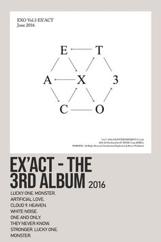 an advertisement for the third album, exact - the 3rd album is shown in black and white