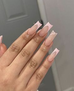 Acrylic Nails Nude, Tapered Square Nails, Lavender Nails, White Acrylic Nails, Girly Acrylic Nails, French Tip Acrylic Nails, Simple Acrylic Nails, French Acrylic Nails, Blush Nails