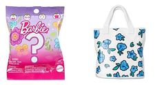 two bags with different designs on them, one is blue and the other has pink