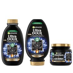 Dieses Set enthält:Ultra Doux Aktivkohle Shampoo (300 ml)Ultra Doux Aktivkohle Spülung (250 ml)Ultra Doux Aktivkohle Haarmaske (340 ml)Ultra Doux Aktivkohle ShampooDas Ultra Doux Ausgleichende Shampoo von Garnier ist eine Haarpflege, welche speziell auf die Bedürfnisse von schnell fettender Kopfhaut sowie trockenen Haarlängen abgestimmt ist. Unreinheiten, die sich an der Kopfhaut befinden, werden dank enthaltener Aktivkohle wie ein Magnet angezogen. Schwarzkümmelöl sorgt dafür, dass den Haarläng Charcoal Hair, Hair Mask, Glow Up?