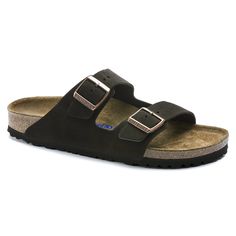 Arizona Suede Leather Mocha | shop online at BIRKENSTOCK Bercanstock Sandals, Mocha Birkenstock, Soft Sandals, Birkenstock Sandals Arizona, Two Strap Sandals, Footbed Sandals, Calf Muscles, Birkenstock Sandals, Birkenstock Madrid