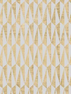 an abstract gold and white wallpaper with geometric shapes on the side, in shades of beige