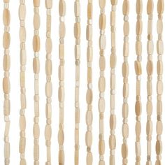 several strands of wood beads on a white background