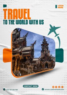 an advertisement for travel to the world with us