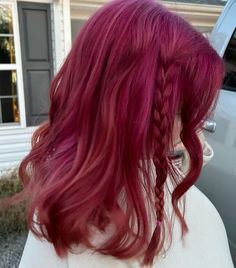 #Ginger_Hairstyles_Boys #Red_Colour_Hair_Style_Boy #Red_Hair_Styles_With_Bangs #Red_Head_Hair_Styles_Boy #Red_Hair_Summer_Color_Analysis #Red_Hair_Color_Trend #Red_Hair_Color_Trend_2023 #Red_Hair_Style_Clip #Red_Hair_Color_Trends_2024 Pink Reddish Hair, Raspberry Pink Hair Color, Hair Dye Pink Ideas, Cranberry Pink Hair, Fuschia Peekaboo Hair, Pink Red Hair Dye, Pink Hair With Red Highlights, Dyed Hair Pale Skin, Maroon Pink Hair