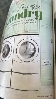 the front page of a magazine about laundry