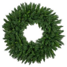 a pine wreath on a white background