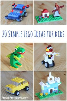 legos for kids with instructions to make them look like they're playing in the same