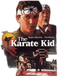 the karate kid movie poster with two men